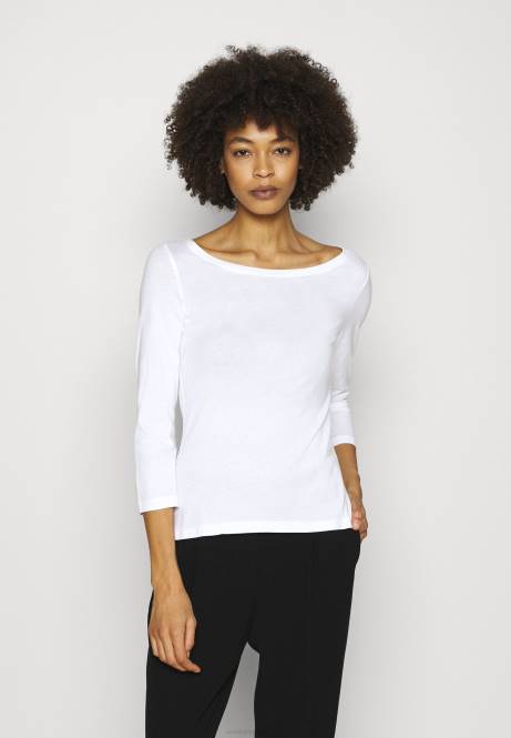 2er-Pack Langarm-Tops weiß/schwarz Anna Field V0FT519 Frauen