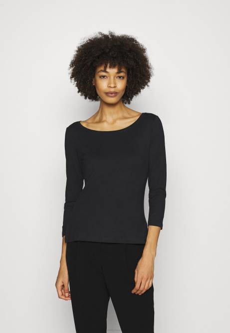 2er-Pack Langarm-Tops weiß/schwarz Anna Field V0FT519 Frauen