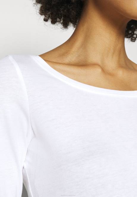 2er-Pack Langarm-Tops weiß/schwarz Anna Field V0FT519 Frauen