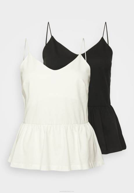 2er-Pack Oberteil schwarz/weiß Anna Field V0FT427 Frauen