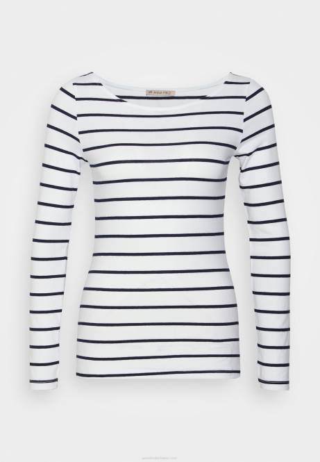 2er-Pack langärmelige Oberteile in Weiß/Marineblau Anna Field V0FT587 Frauen