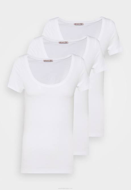 3er-Pack Basic-T-Shirts weiß Anna Field V0FT328 Frauen