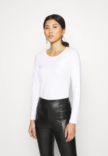 3er-Pack Langarm-Tops schwarz/weiß/hellgrau meliert Anna Field V0FT543 Frauen