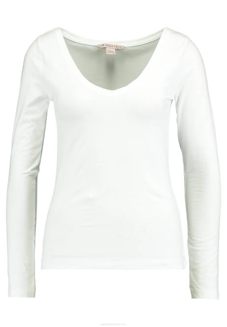 Basic Langarmshirt weiß Anna Field V0FT528 Frauen