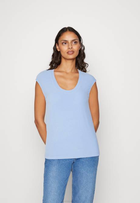 Basic-T-Shirt blau Anna Field V0FT289 Frauen