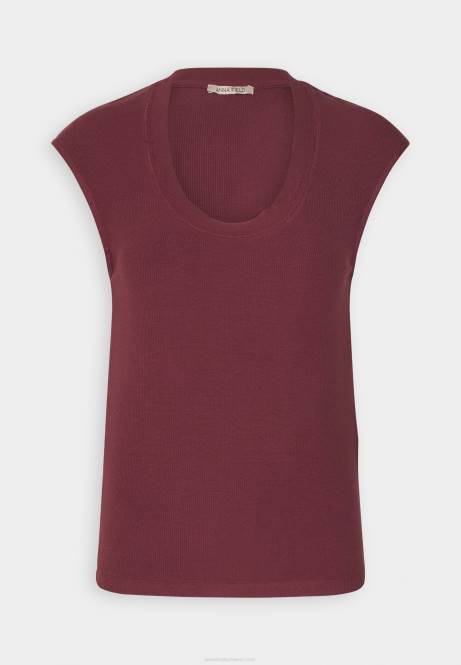 Basic-T-Shirt dunkelrot Anna Field V0FT310 Frauen