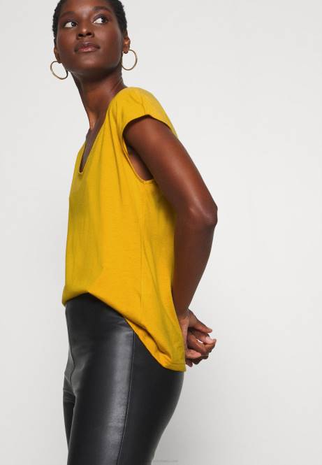 Basic-T-Shirt goldgelb Anna Field V0FT279 Frauen