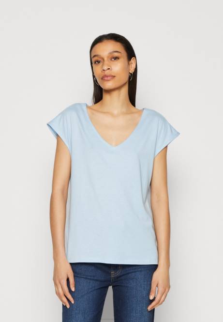 Basic-T-Shirt hellblau Anna Field V0FT327 Frauen