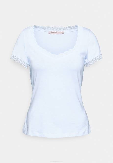 Basic-T-Shirt hellblau Anna Field V0FT338 Frauen