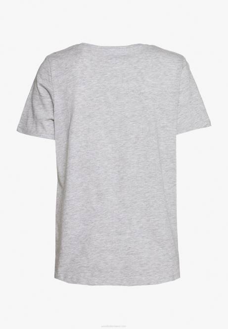 Basic-T-Shirt hellgrau/blau meliert Anna Field V0FT334 Frauen