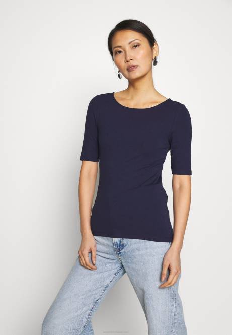 Basic T-Shirt maritim blau Anna Field V0FT242 Frauen