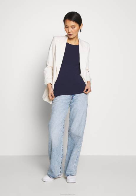 Basic T-Shirt maritim blau Anna Field V0FT242 Frauen