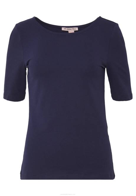 Basic T-Shirt maritim blau Anna Field V0FT242 Frauen