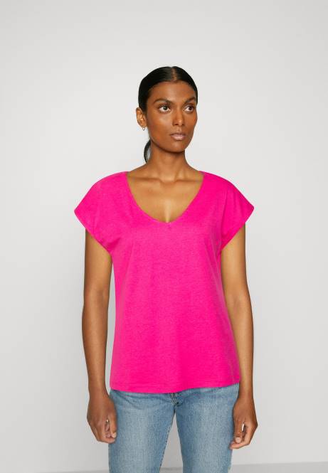 Basic-T-Shirt rosa Anna Field V0FT378 Frauen