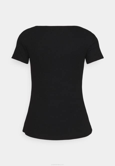 Basic-T-Shirt schwarz Anna Field V0FT248 Frauen