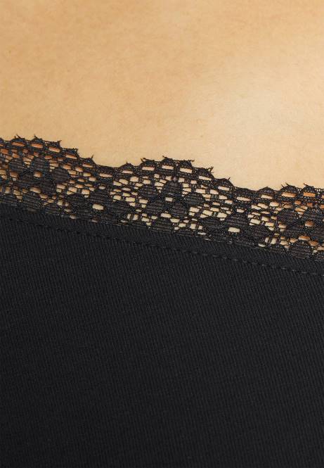 Basic-T-Shirt schwarz Anna Field V0FT288 Frauen