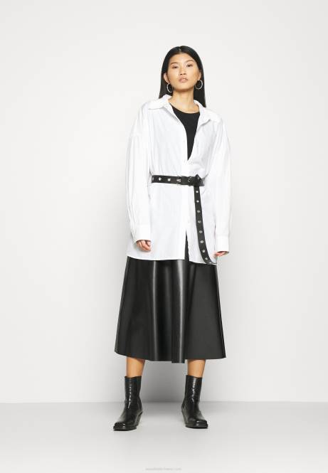 Basic-T-Shirt schwarz Anna Field V0FT314 Frauen