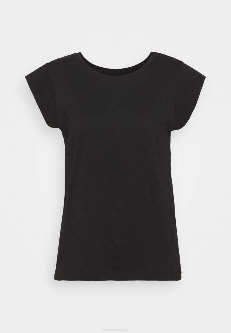 Basic-T-Shirt schwarz Anna Field V0FT314 Frauen