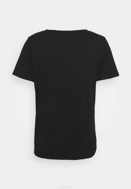 Basic-T-Shirt schwarz Anna Field V0FT341 Frauen