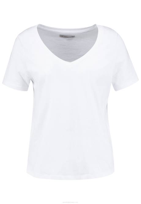Basic-T-Shirt weiß Anna Field V0FT247 Frauen