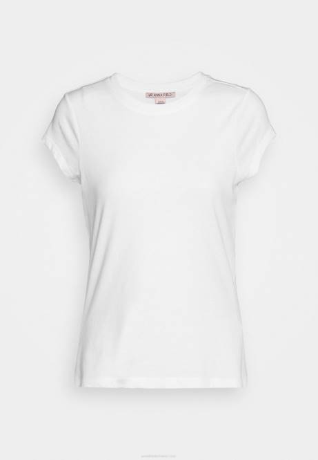 Basic-T-Shirt weiß Anna Field V0FT304 Frauen