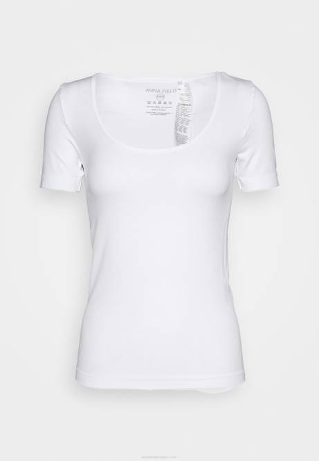 Basic-T-Shirt weiß Anna Field V0FT350 Frauen