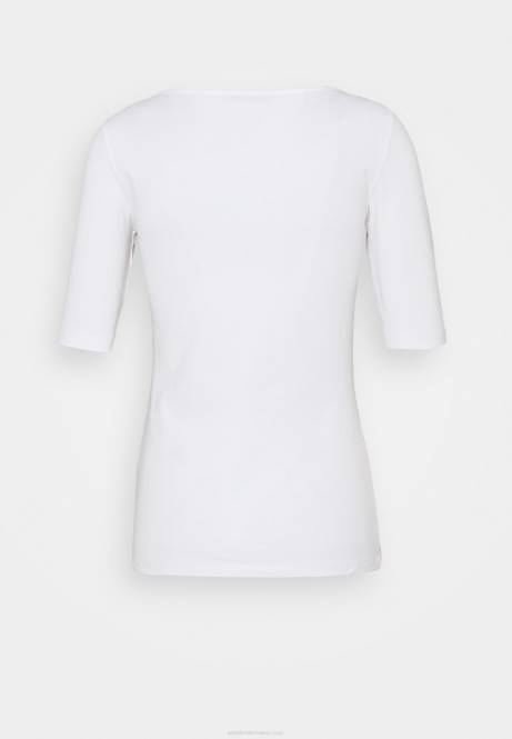 Basic-T-Shirt weiß Anna Field V0FT376 Frauen