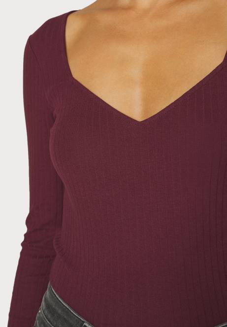 Langarmshirt dunkelrot Anna Field V0FT530 Frauen