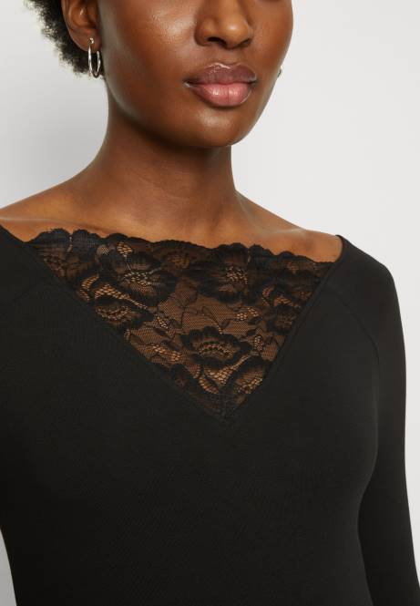 Langarmshirt schwarz Anna Field V0FT564 Frauen