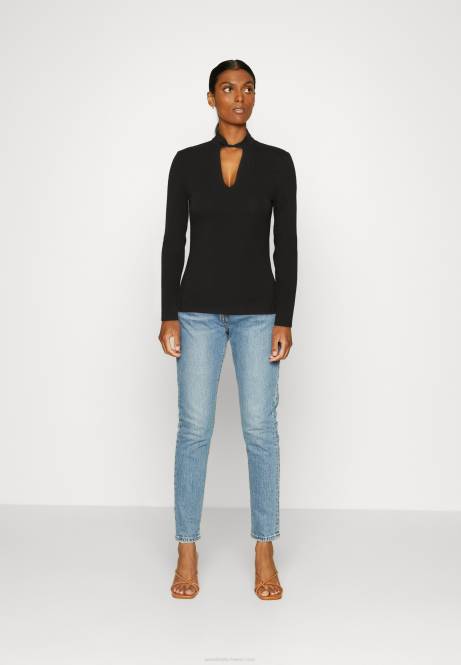 Langarmshirt schwarz Anna Field V0FT573 Frauen