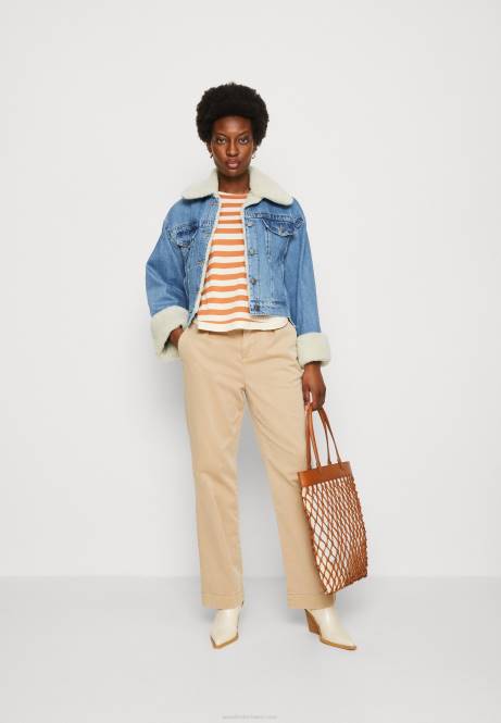 Langarmshirt weiß/apricot Anna Field V0FT558 Frauen