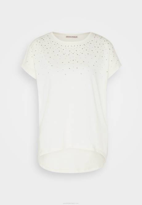 Offwhite bedrucktes T-Shirt Anna Field V0FT369 Frauen