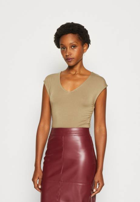 T-Shirt mit Aufdruck beige Anna Field V0FT309 Frauen