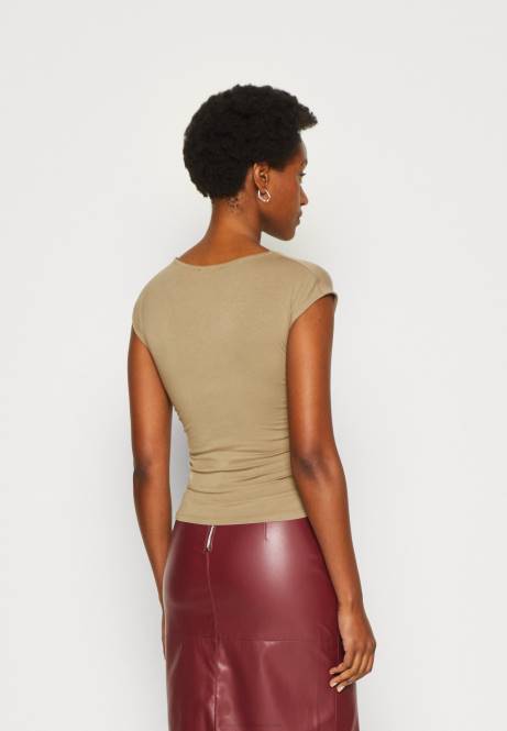 T-Shirt mit Aufdruck beige Anna Field V0FT309 Frauen