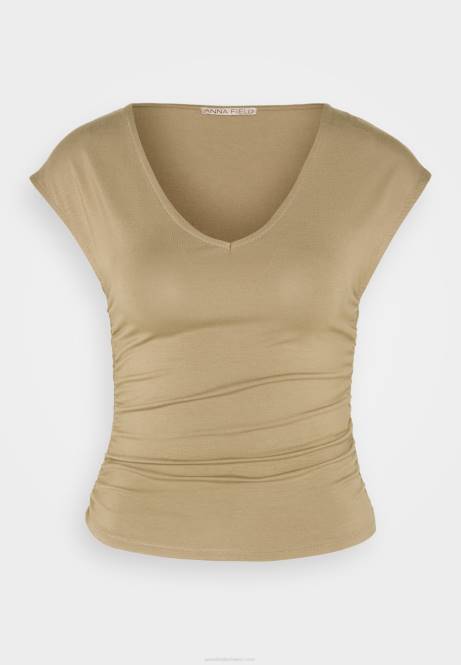 T-Shirt mit Aufdruck beige Anna Field V0FT309 Frauen