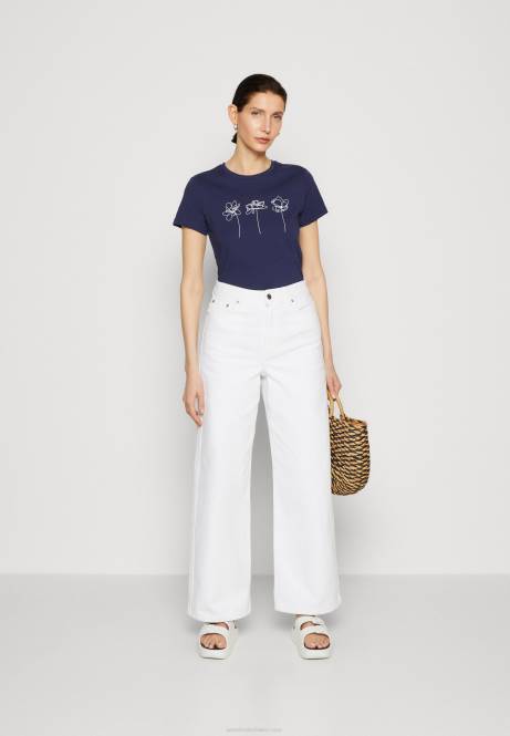 T-Shirt mit Aufdruck dunkelblau Anna Field V0FT313 Frauen