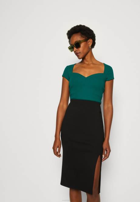 T-Shirt mit Aufdruck dunkelgrün Anna Field V0FT240 Frauen