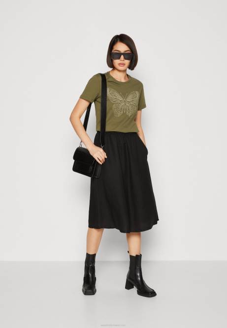 T-Shirt mit Aufdruck grün Anna Field V0FT349 Frauen