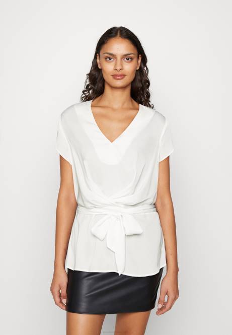 T-Shirt mit Aufdruck in gebrochenem Weiß Anna Field V0FT323 Frauen