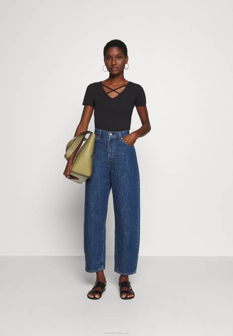 T-Shirt mit Aufdruck schwarz Anna Field V0FT249 Frauen