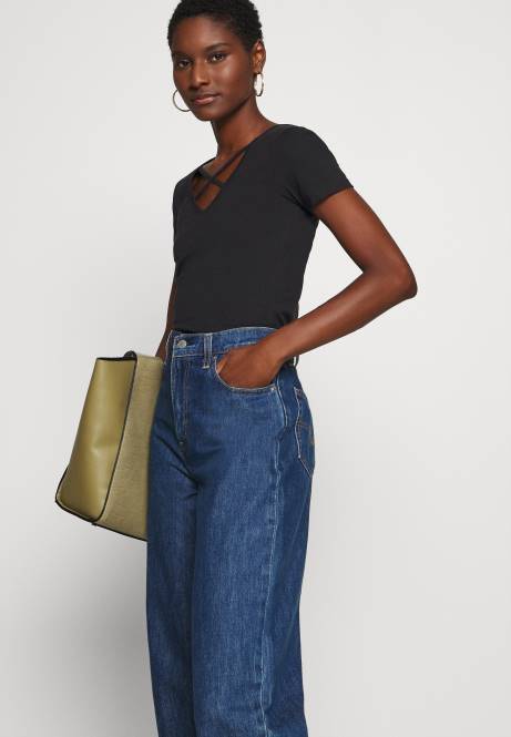 T-Shirt mit Aufdruck schwarz Anna Field V0FT249 Frauen