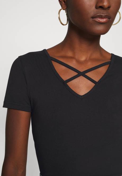 T-Shirt mit Aufdruck schwarz Anna Field V0FT249 Frauen