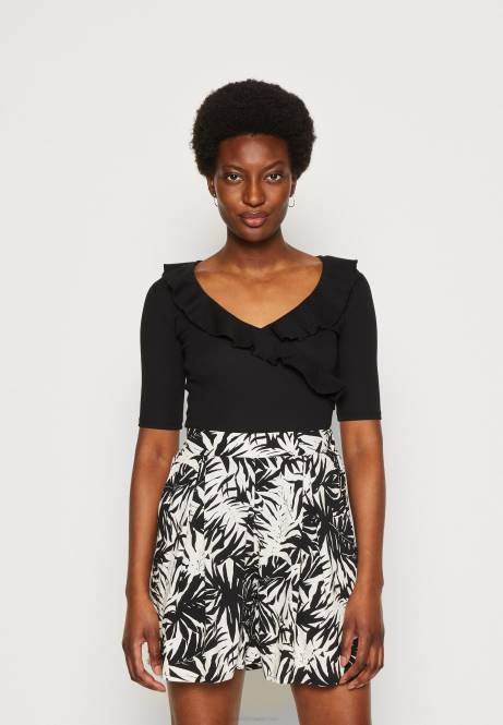 T-Shirt mit Aufdruck schwarz Anna Field V0FT268 Frauen