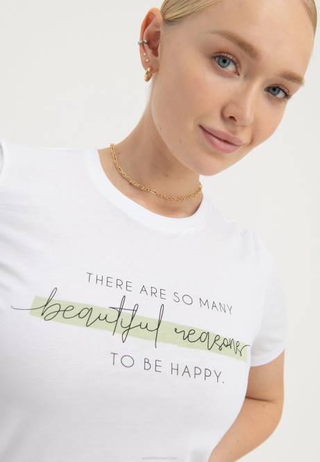 T-Shirt mit Aufdruck weiß Anna Field V0FT239 Frauen