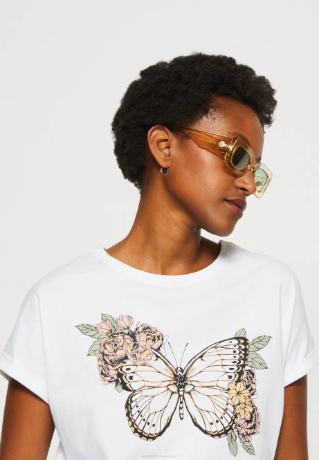 T-Shirt mit Aufdruck weiß Anna Field V0FT333 Frauen