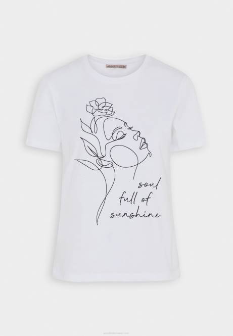 T-Shirt mit Aufdruck weiß Anna Field V0FT364 Frauen