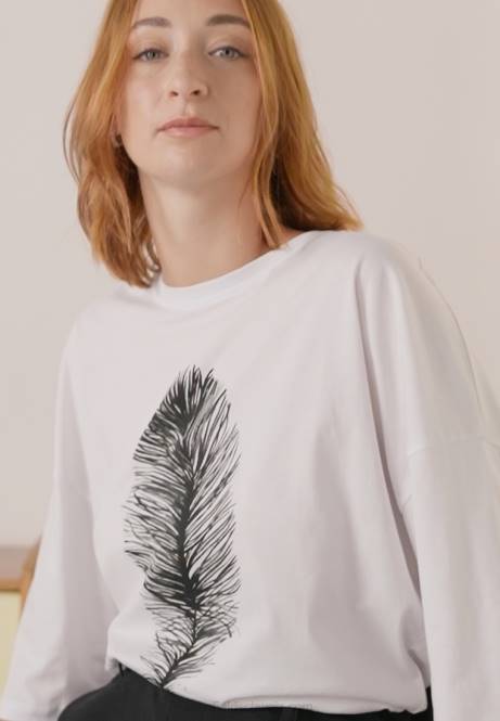 T-Shirt mit Aufdruck weiß Anna Field V0FT371 Frauen