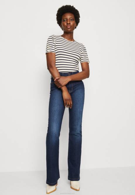 T-Shirt mit Print dunkelblau/weiß Anna Field V0FT339 Frauen