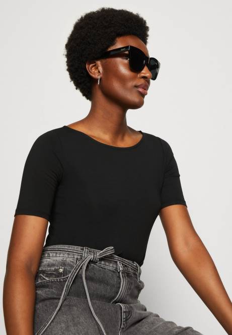 T-Shirt mit Print schwarz/schwarz Anna Field V0FT366 Frauen