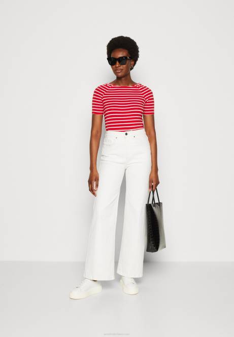 bedrucktes T-Shirt rot/weiß Anna Field V0FT340 Frauen